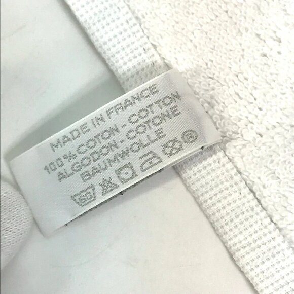 HERMES H logo Avalon Hand towel towel cotton Blue x White Unused - Picture 7 of 7